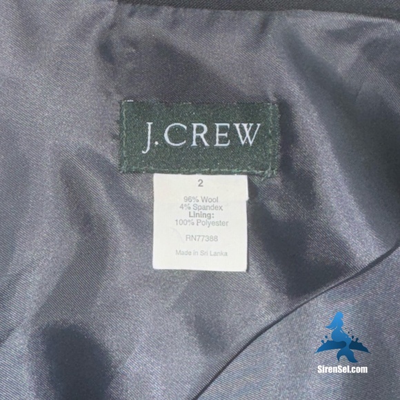 1162 J.Crew Wool Blend Blazer – Size 2 – Black - Picture 12 of 16